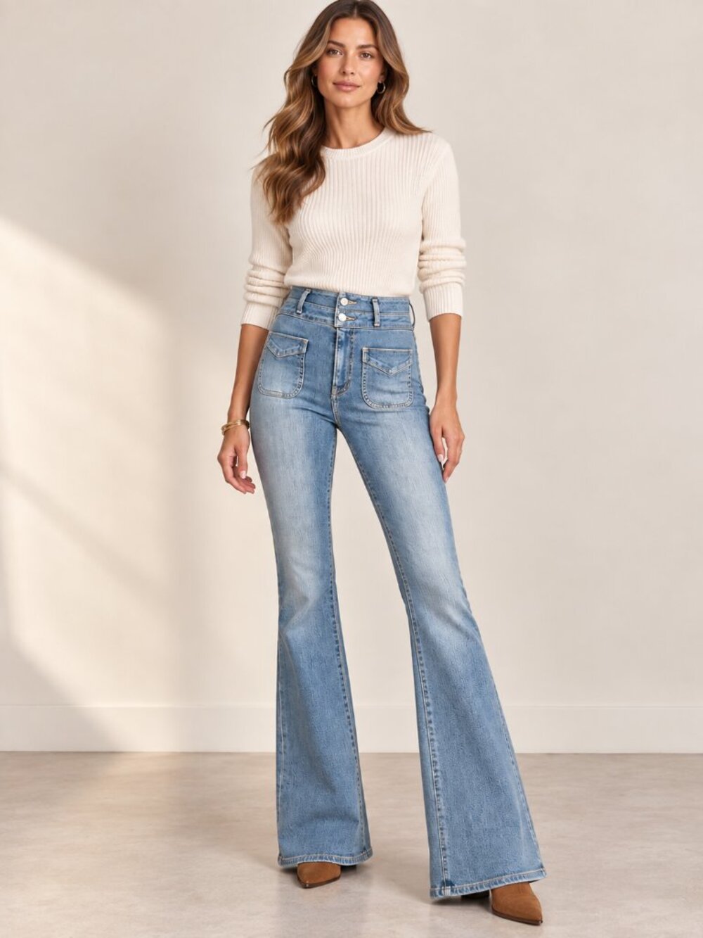 Veronica Beard Beverly High Rise Skinny Flare Jeans Silver Surfer Wash 27